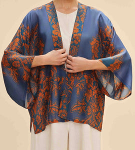 Denim Tapestry Kimono Jacket