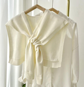 Anna Knotted Shawl in Cream