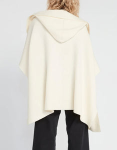 Jackie Hooded Cape in Cream