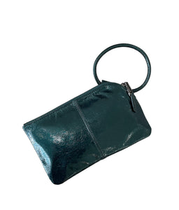 Sable Hobo Wristlet in Spruce Patent Leather