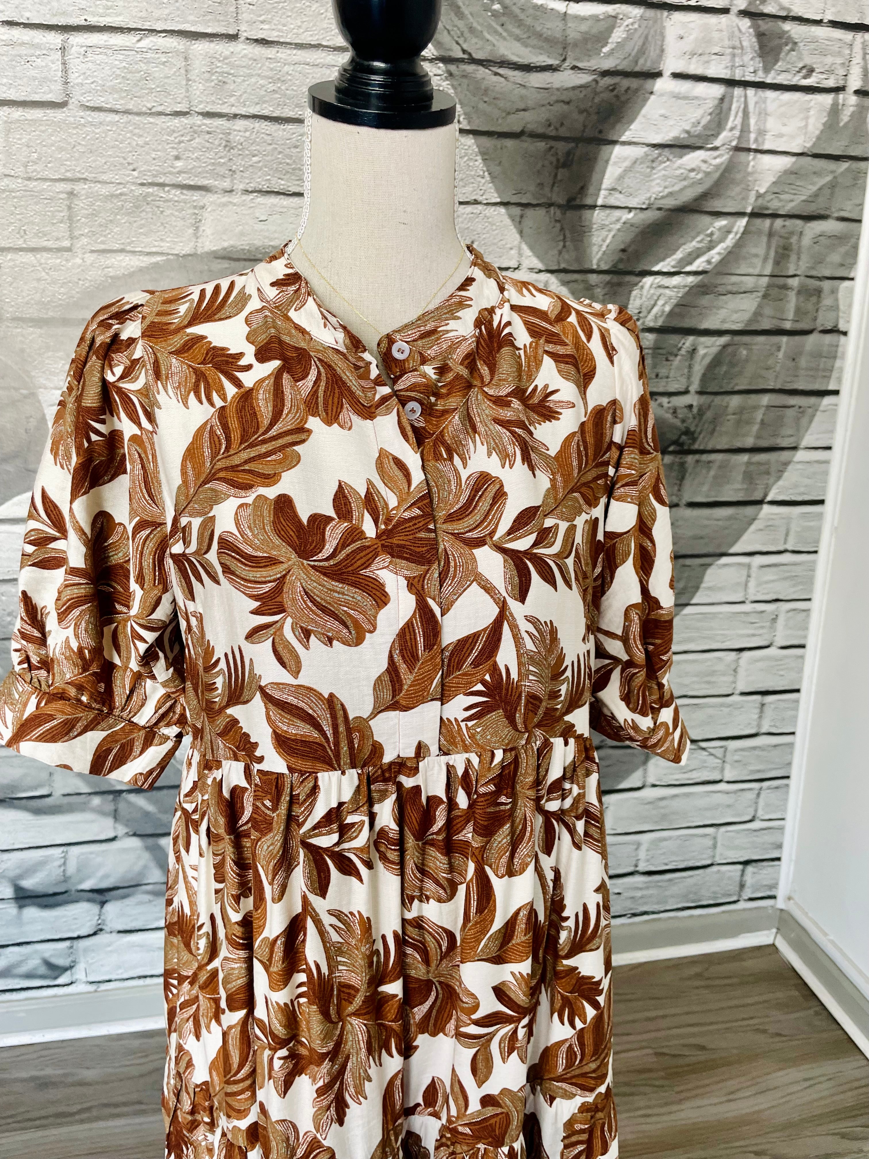 Kaden Dress in Brown