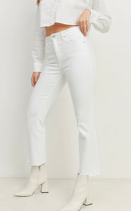 Vintage Cropped Flare in White