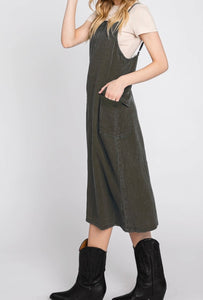 Juniper Dress in Dark Olive