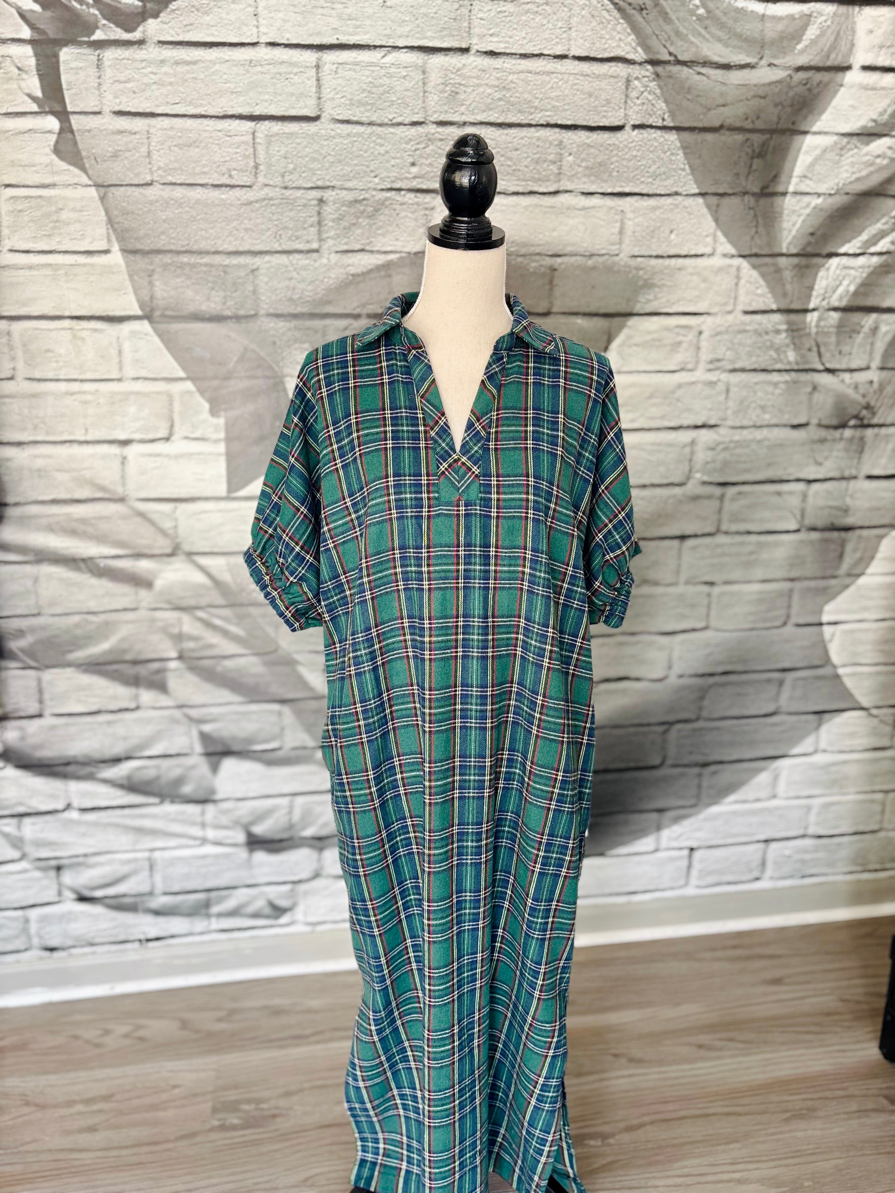 Angela Plaid Dress