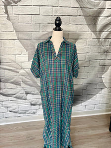 Angela Plaid Dress