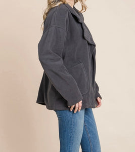 Teddy Jacket in Charcoal