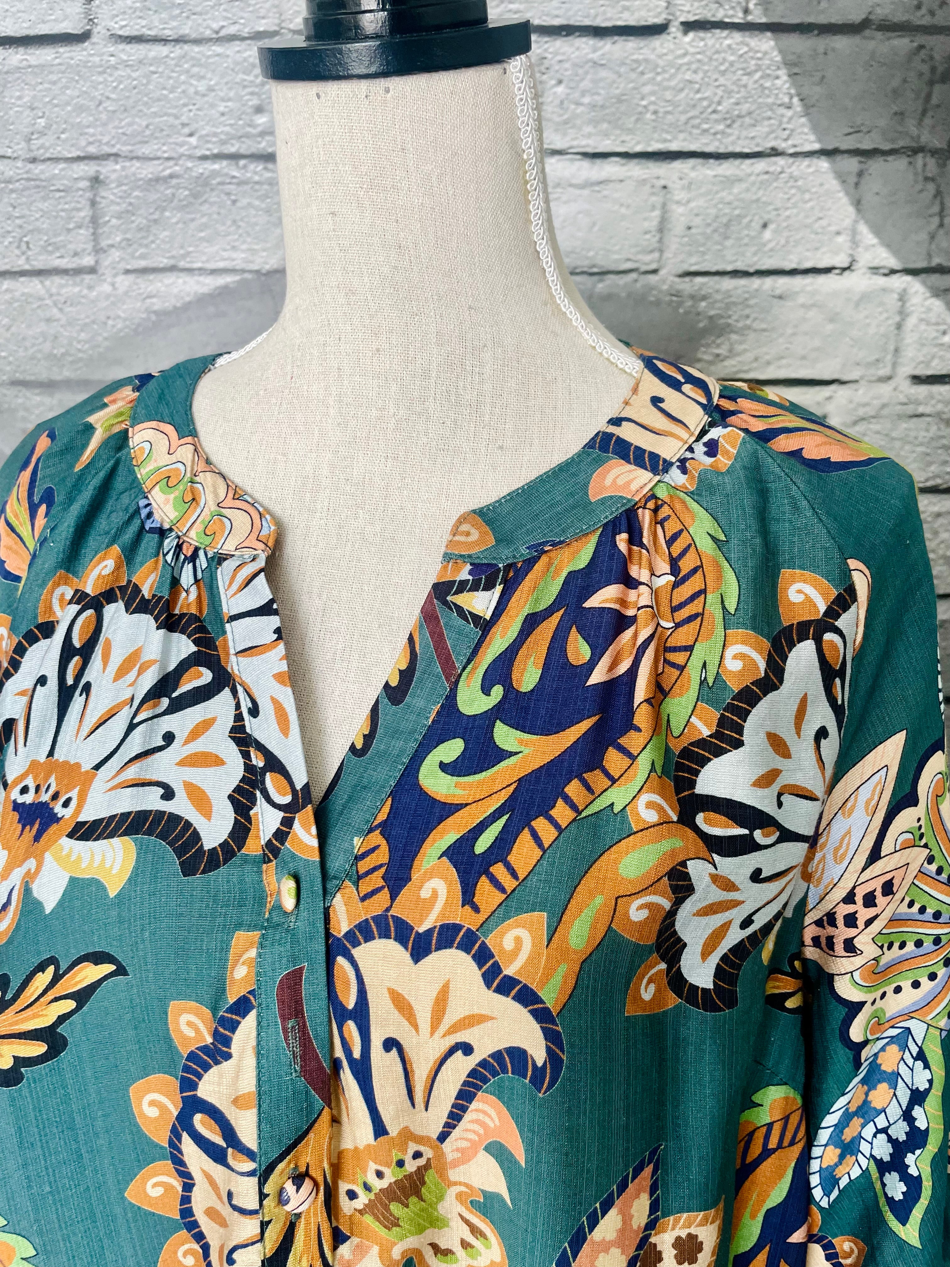 Leighton Blouse in Teal