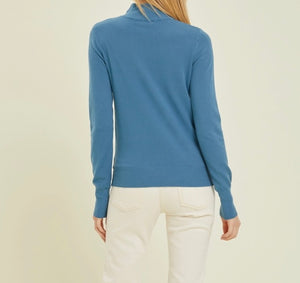 Vanessa Mockneck Sweater in Blue