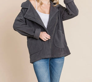 Teddy Jacket in Charcoal