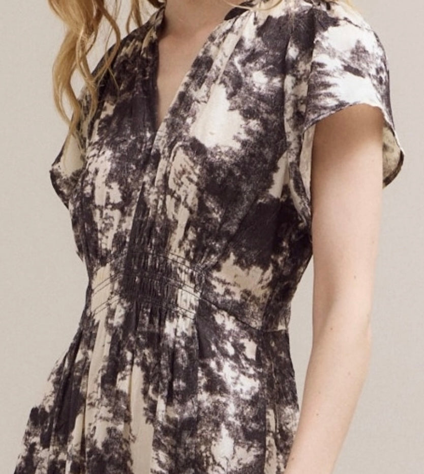 Samantha Dress in Dark Marble