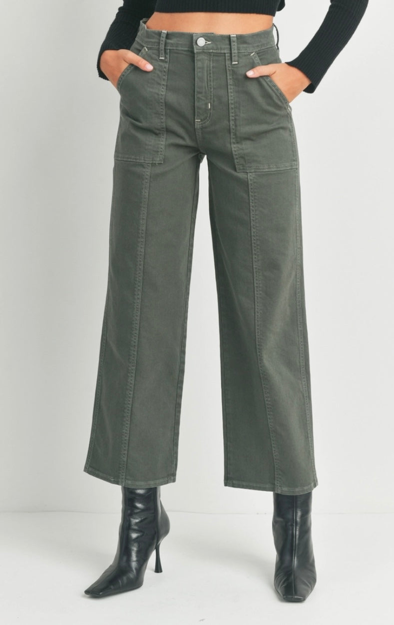 Seamed Utility Straight in Artichoke