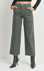 Seamed Utility Straight in Artichoke