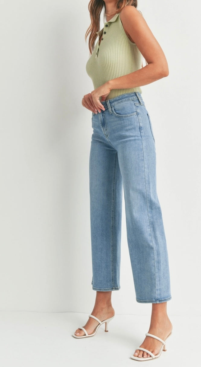 The Classic Wide Leg in Medium Denim