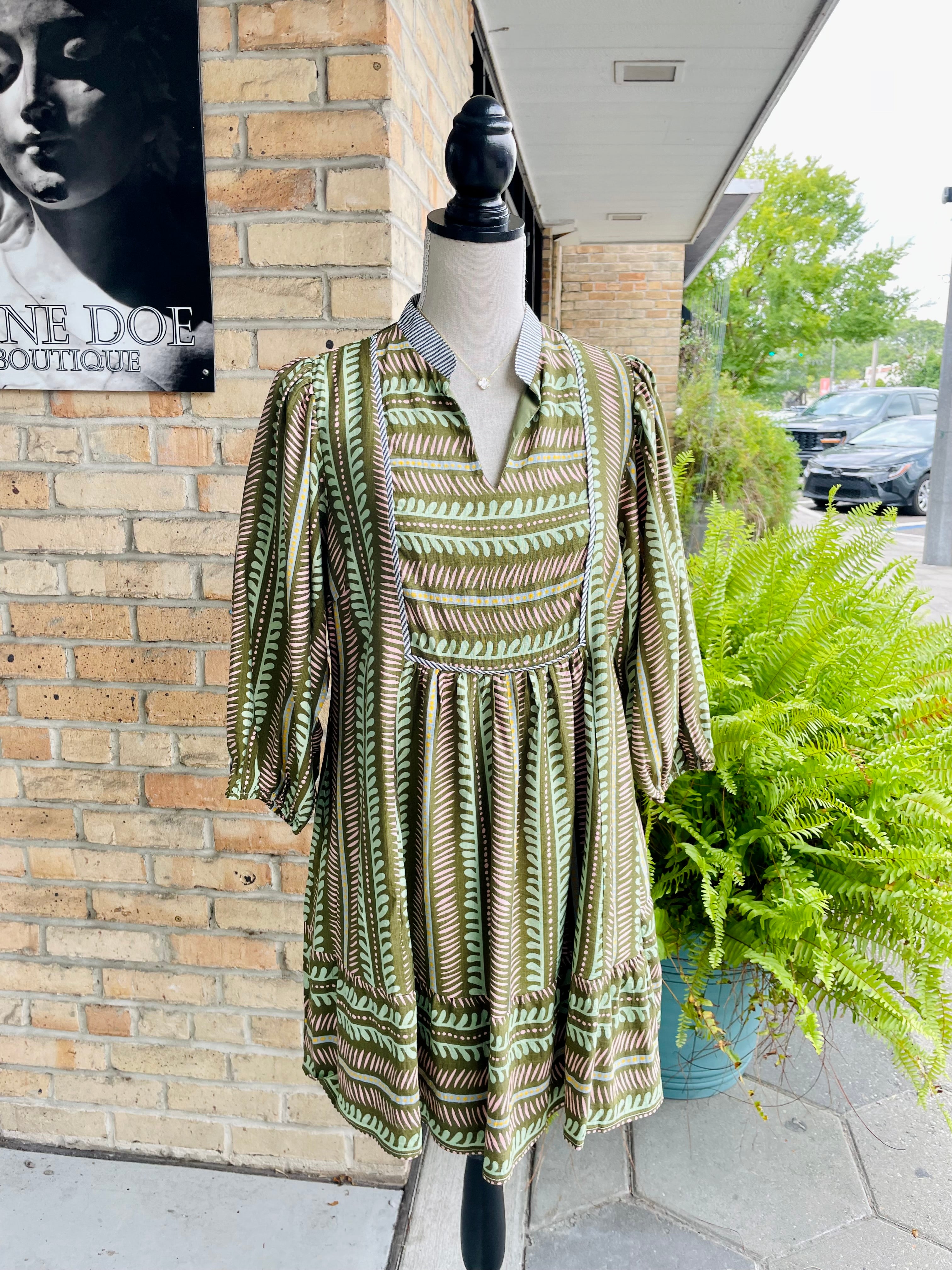 Loren Dress in Forest
