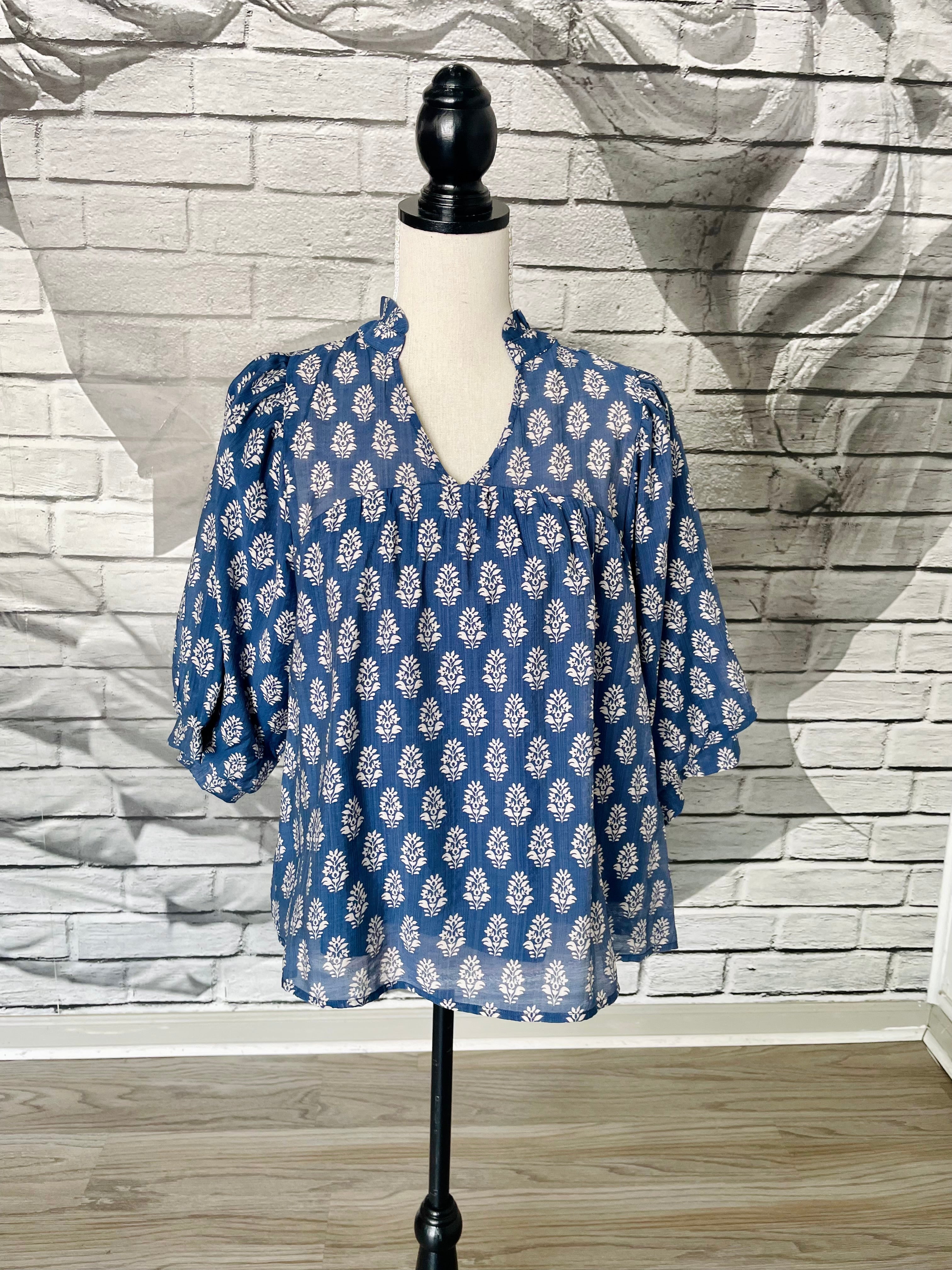 Erica Blouse in Blue