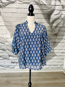 Erica Blouse in Blue