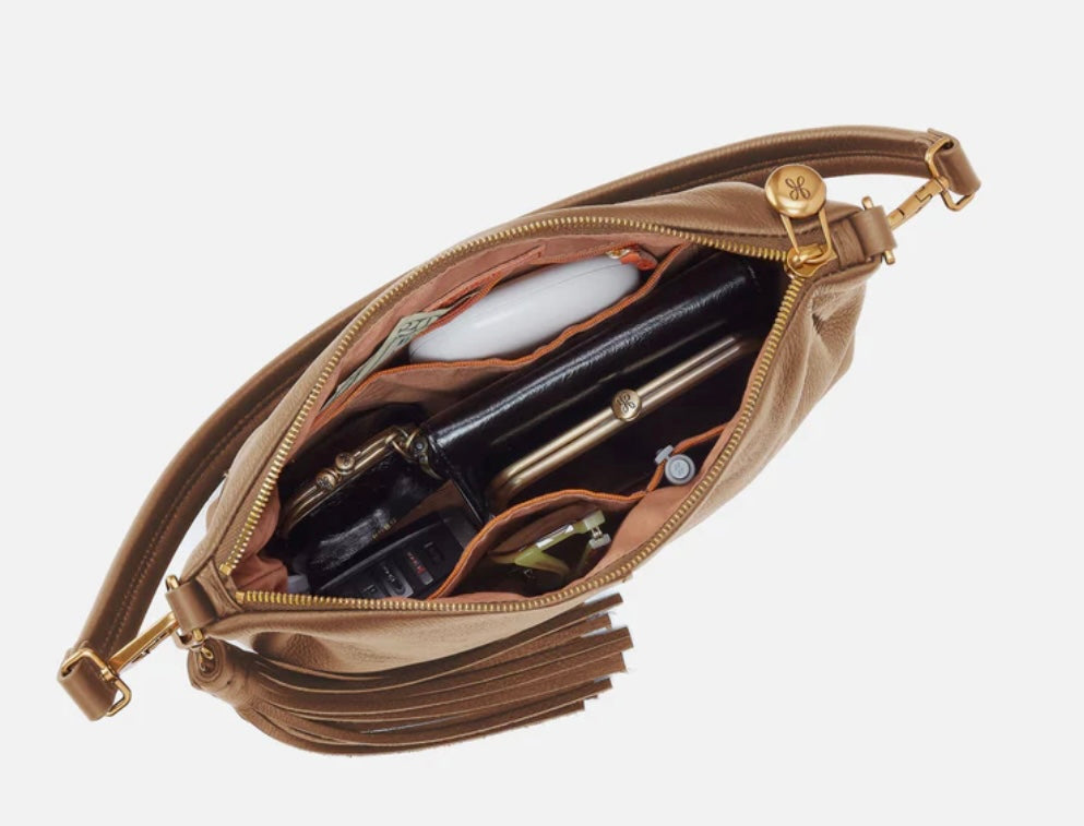 Kori Hobo Crossbody in Cedar Sage Brush Pebbled Leather