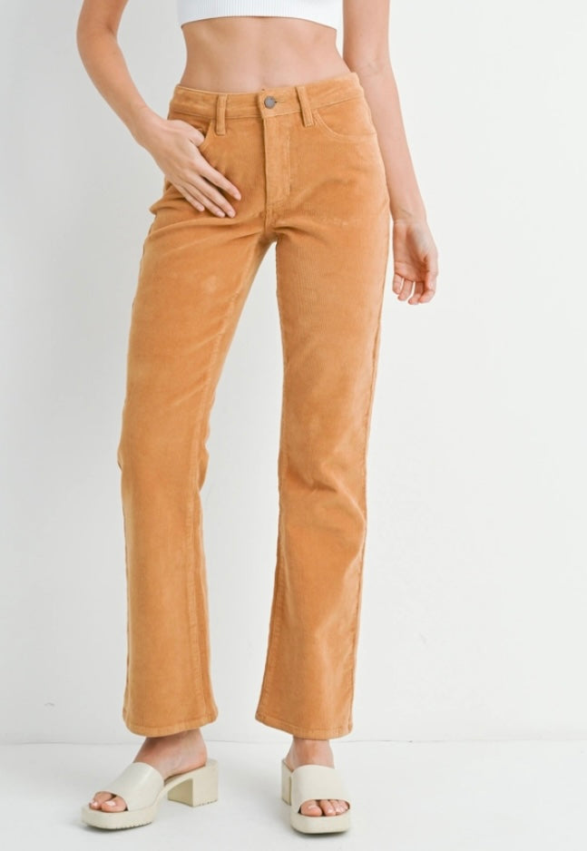 Slim Bootcut Corduroy Jean in Dark Camel