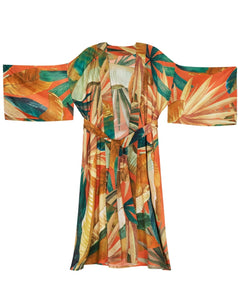 Painted Palms Kimono Gown