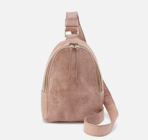 Fern Hobo Sling Bag in Buffed Leather Hazel