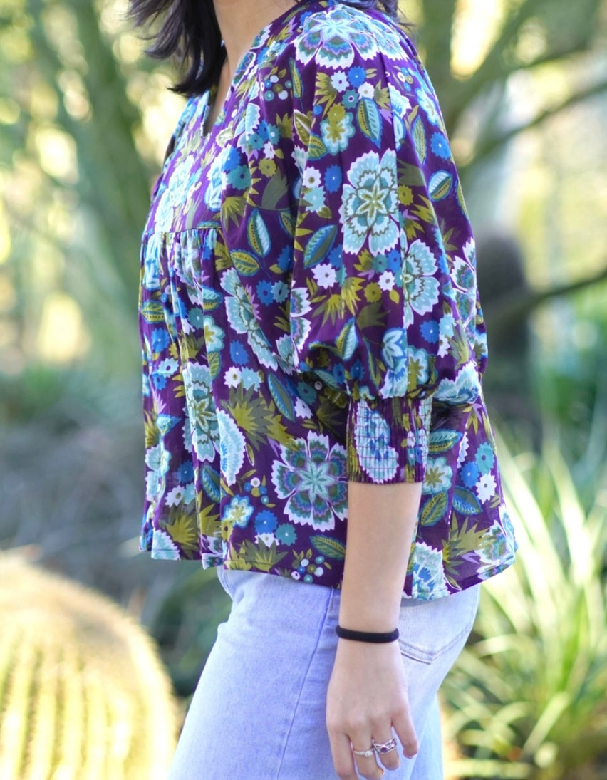 Rosemary Blouse in Eggplant