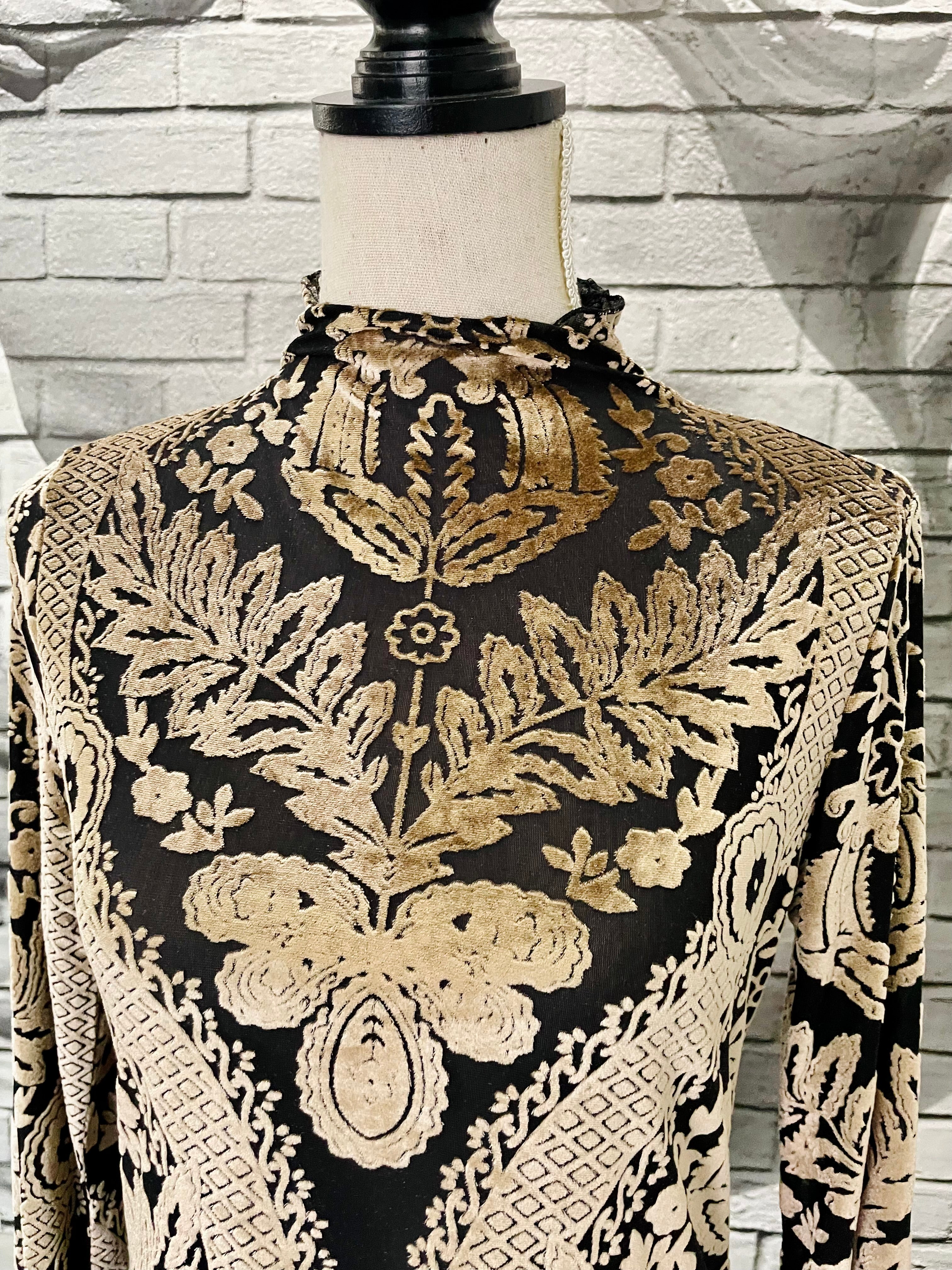 Clarke Velvet Blouse in Smoke