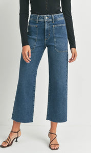 Utility High Rise Jean in Dark Denim