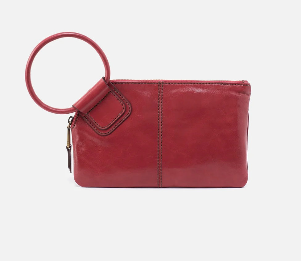 Sable Hobo Wristlet in Cranberry