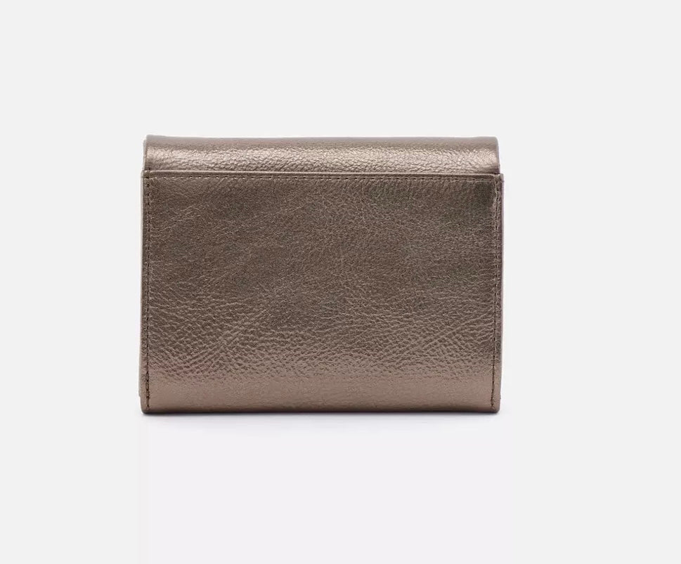 Lumen Hobo Medium Bifold Compact Wallet in Pewter