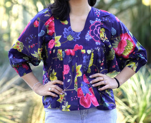 Rosemary Blouse in Navy