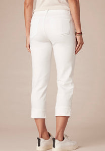 Democracy "Ab"solution Mid-Rise Cropped Girlfriend Jean in White