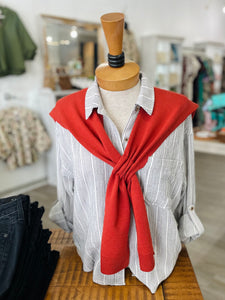 Anna Knotted Shawl in Brick