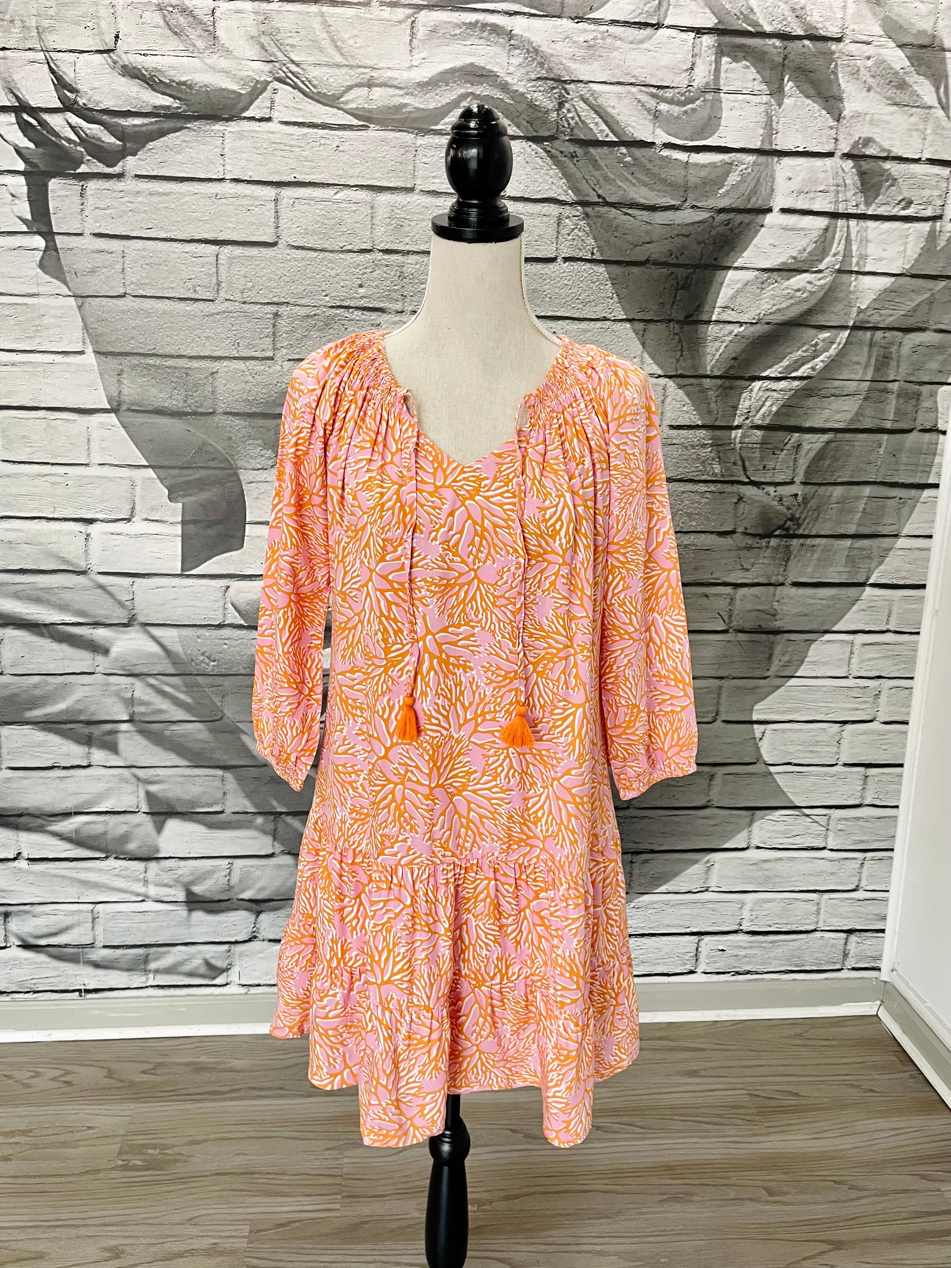Emily Dress in Bubble Gum Bermuda