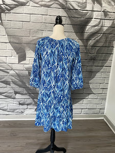 Emily Dress in Blue Cyprus