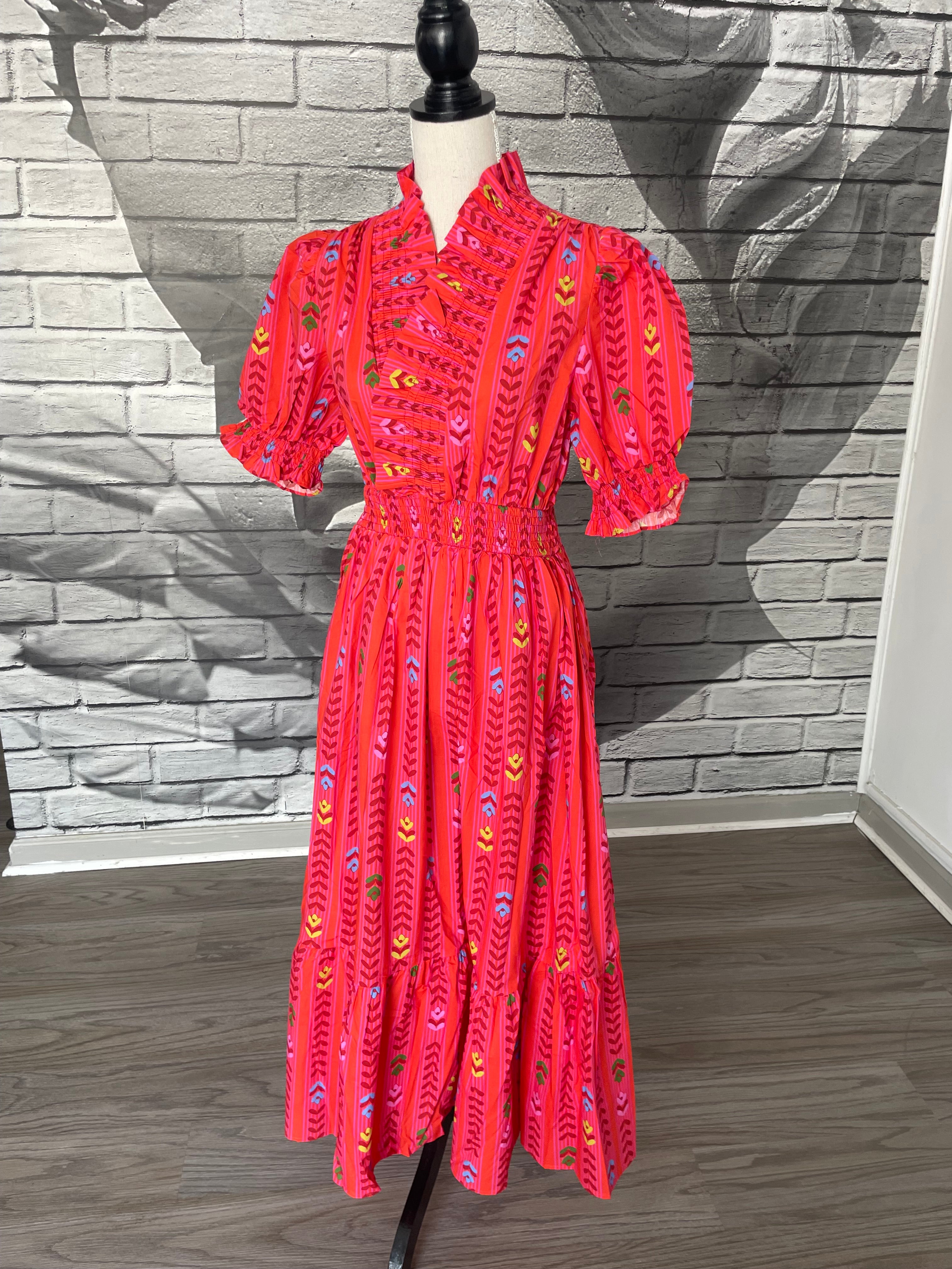 Anna Dress in Flame