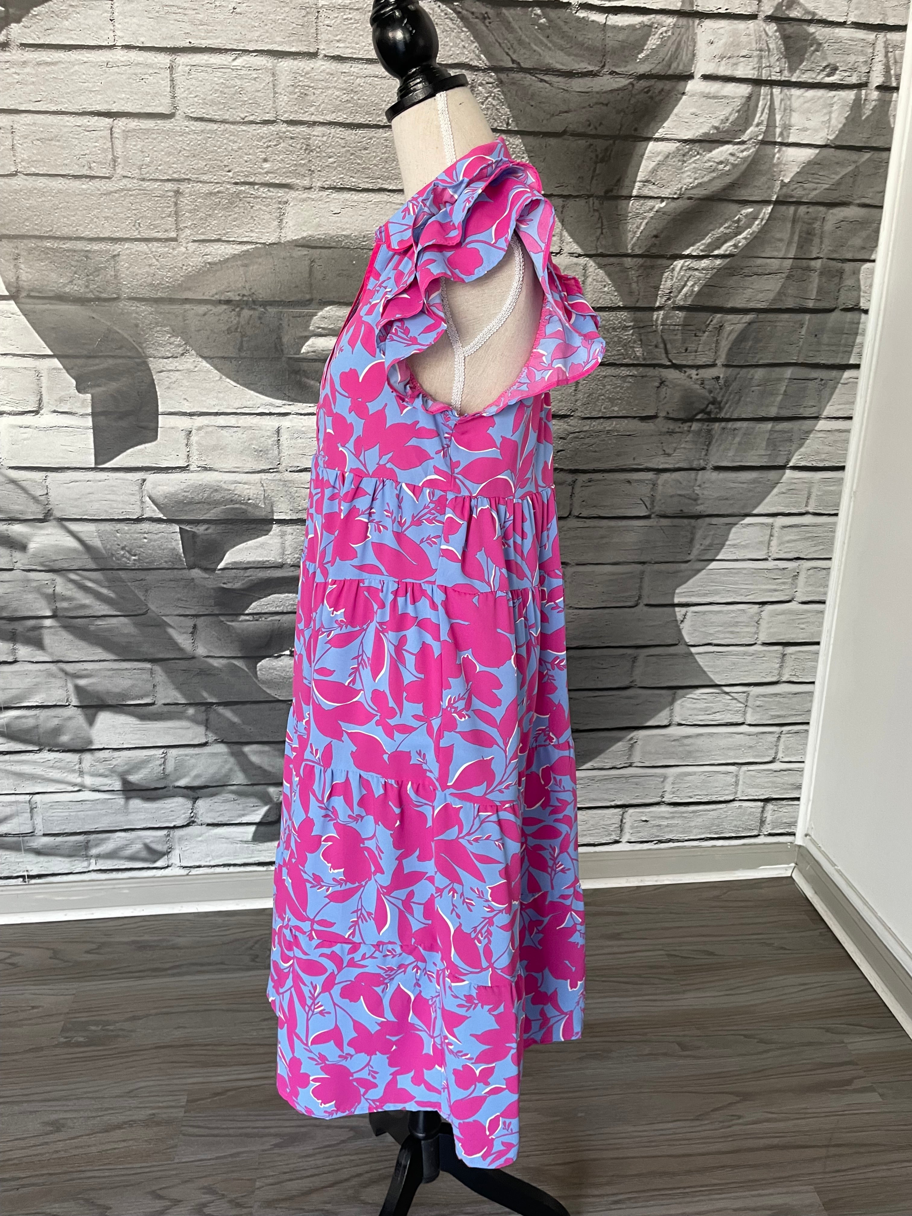 Morgan Dress in Hot Pink
