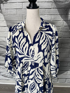 Demi Midi Dress in Navy
