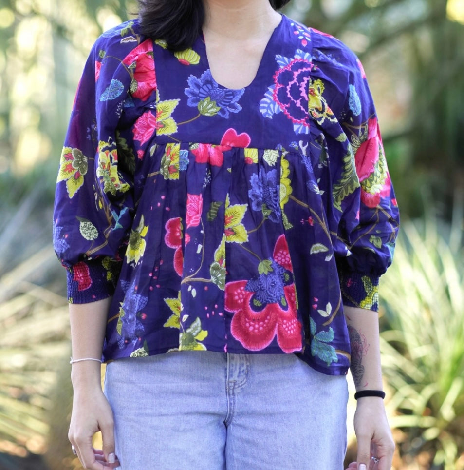Rosemary Blouse in Navy