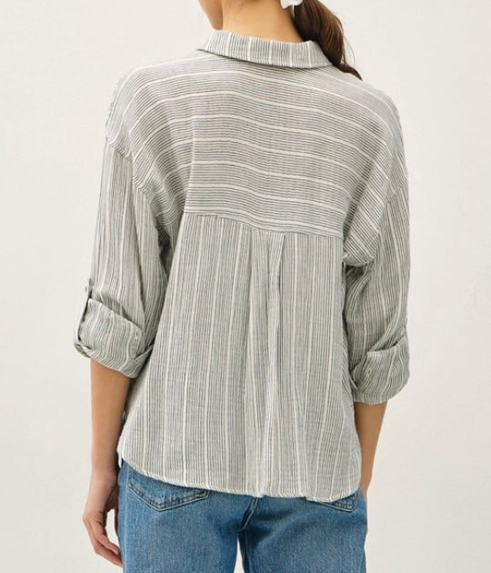 Lana Blouse in Charcoal
