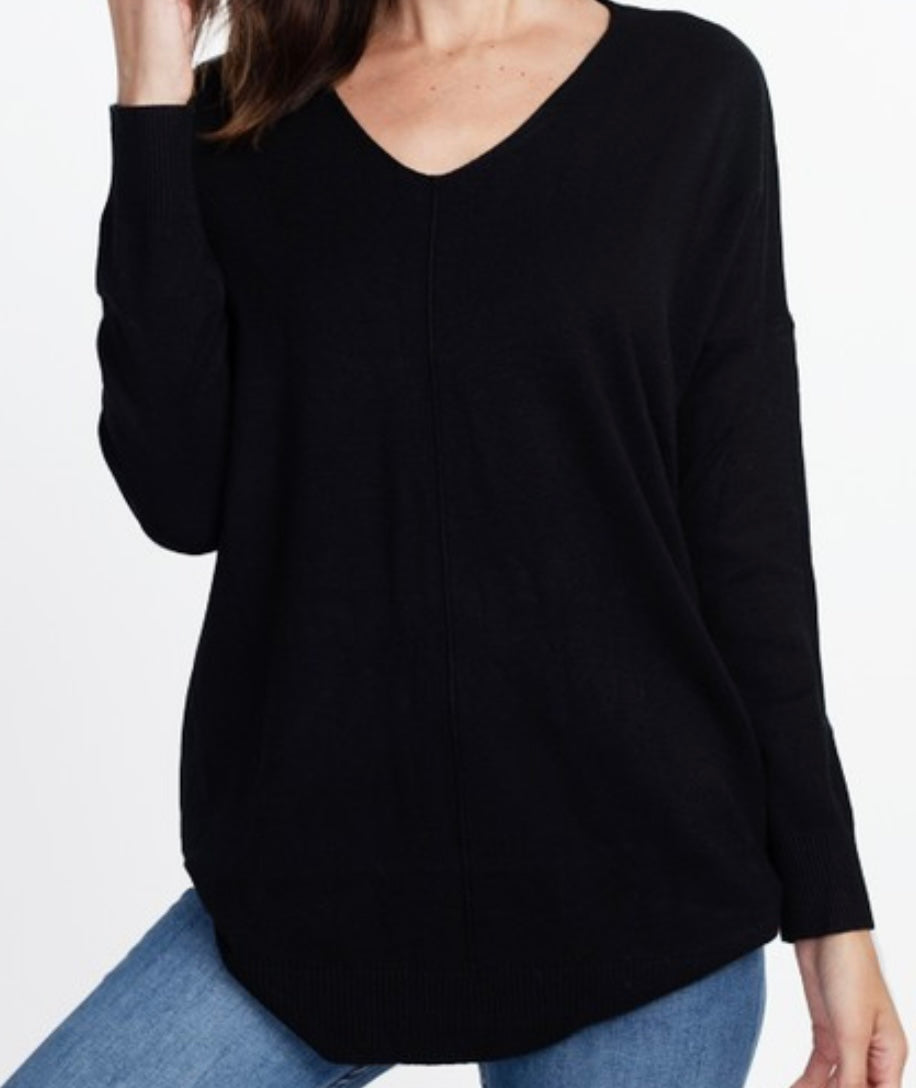 Dahlia Sweater Tunic in Black