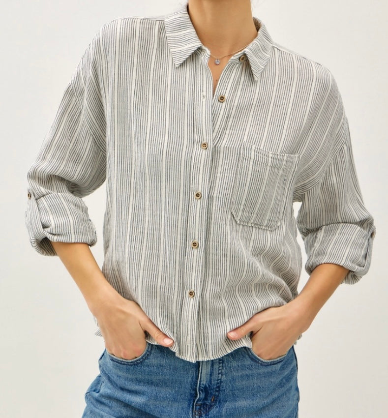 Lana Blouse in Charcoal