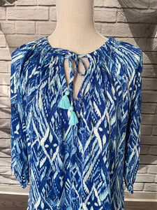 Emily Dress in Blue Cyprus