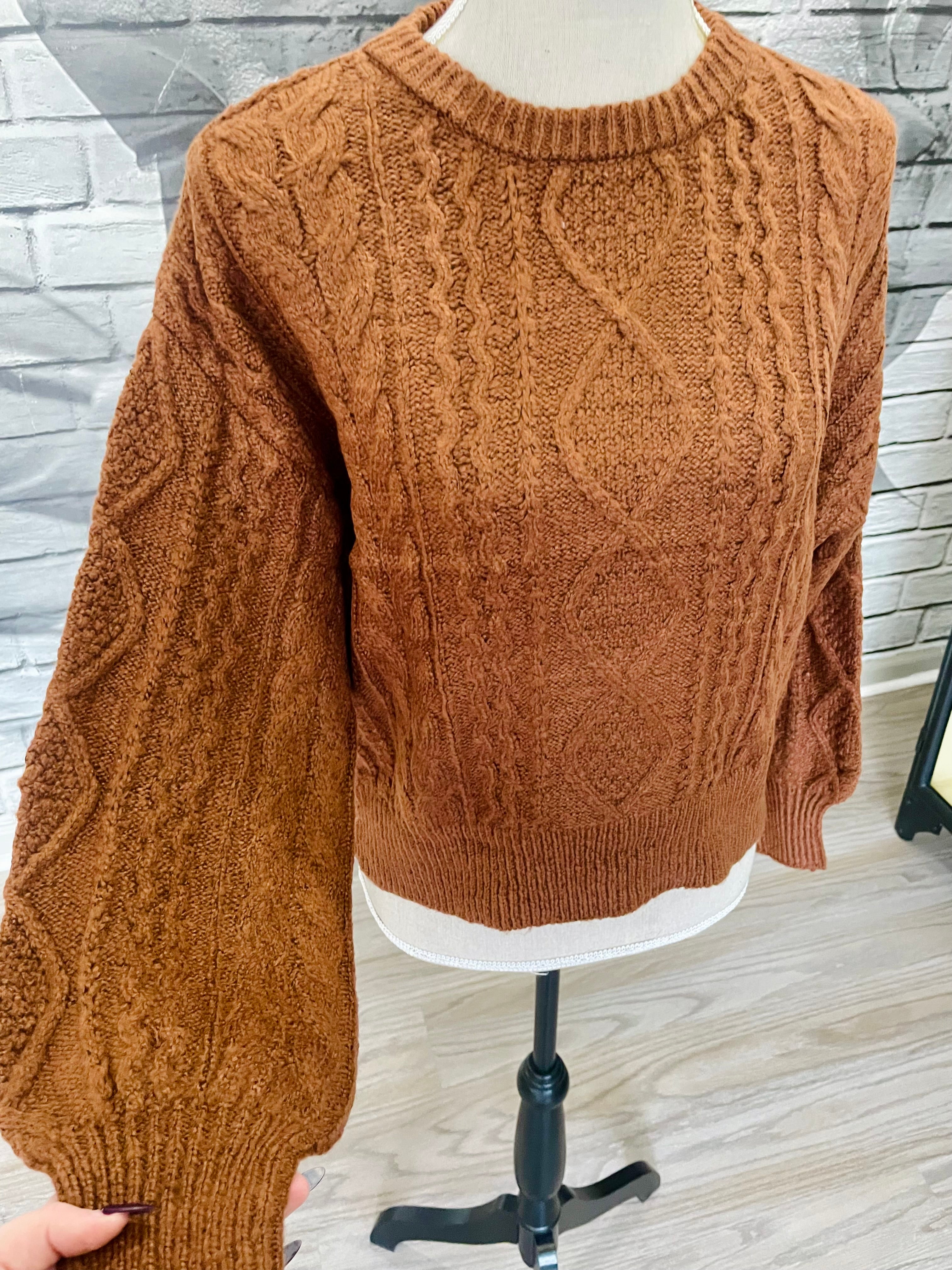 Felicity Knit Sweater in Chestnut