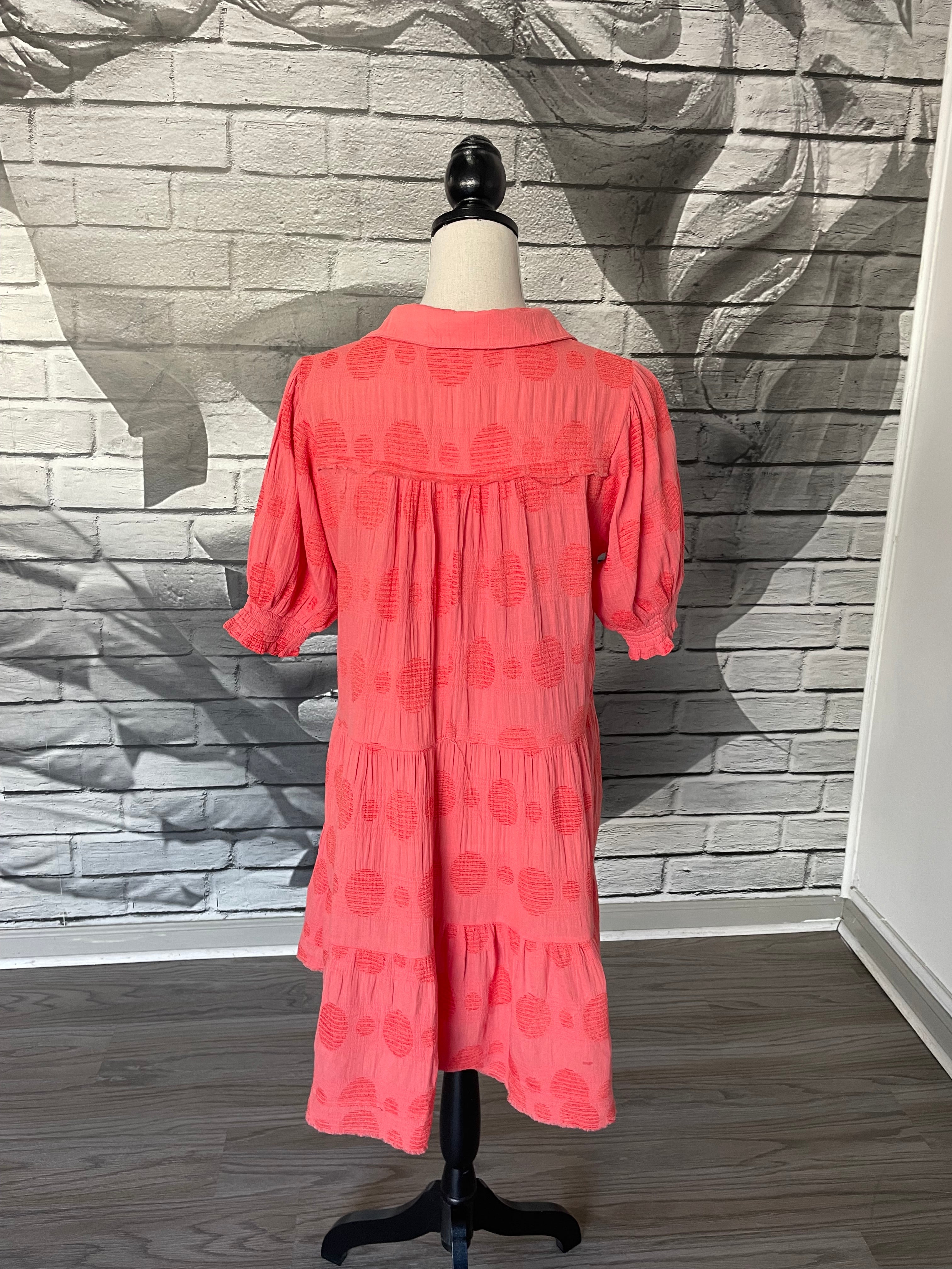 Amy Gauze Dress in Watermelon