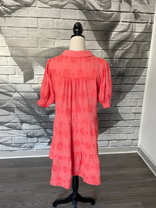 Amy Gauze Dress in Watermelon