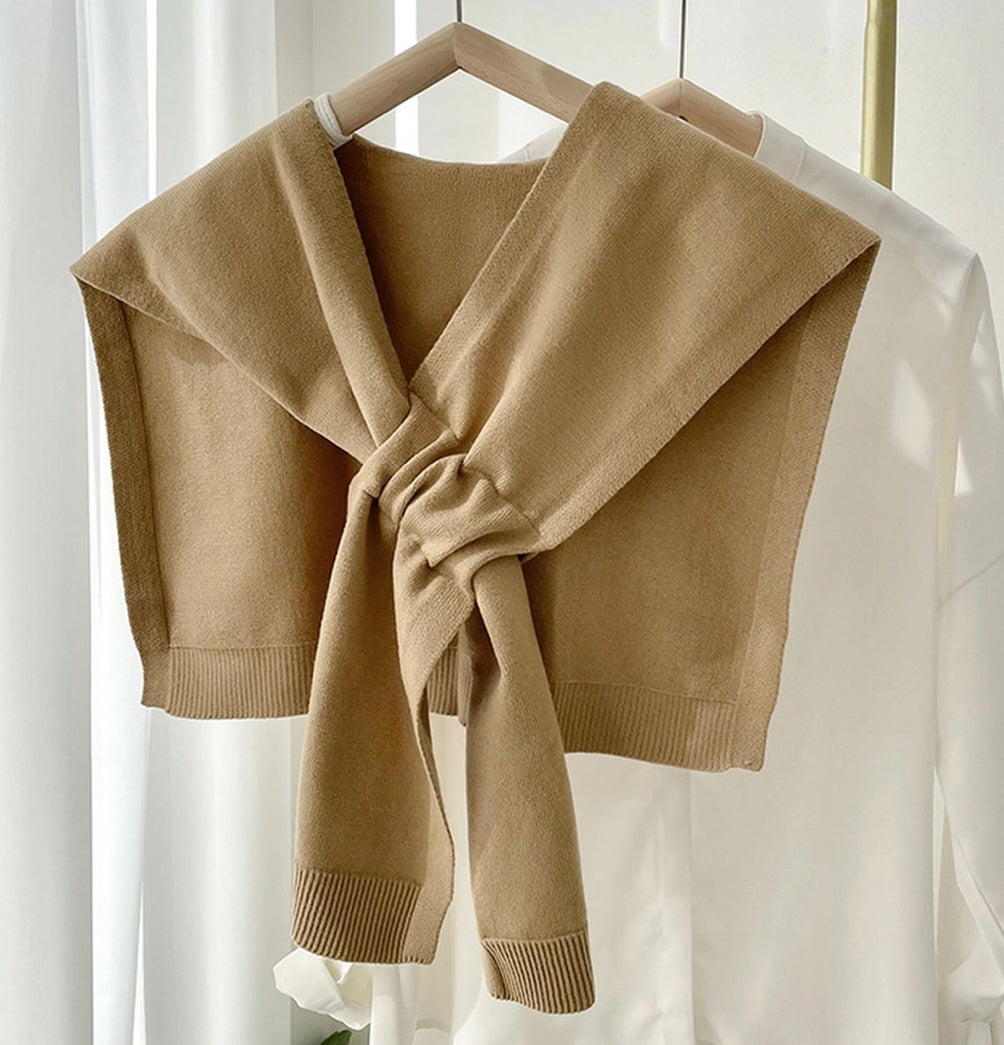 Anna Knotted Shawl in Camel