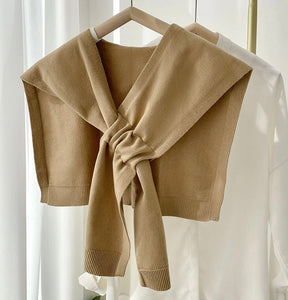 Anna Knotted Shawl in Camel