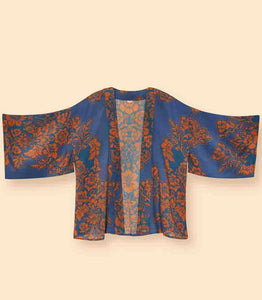 Denim Tapestry Kimono Jacket