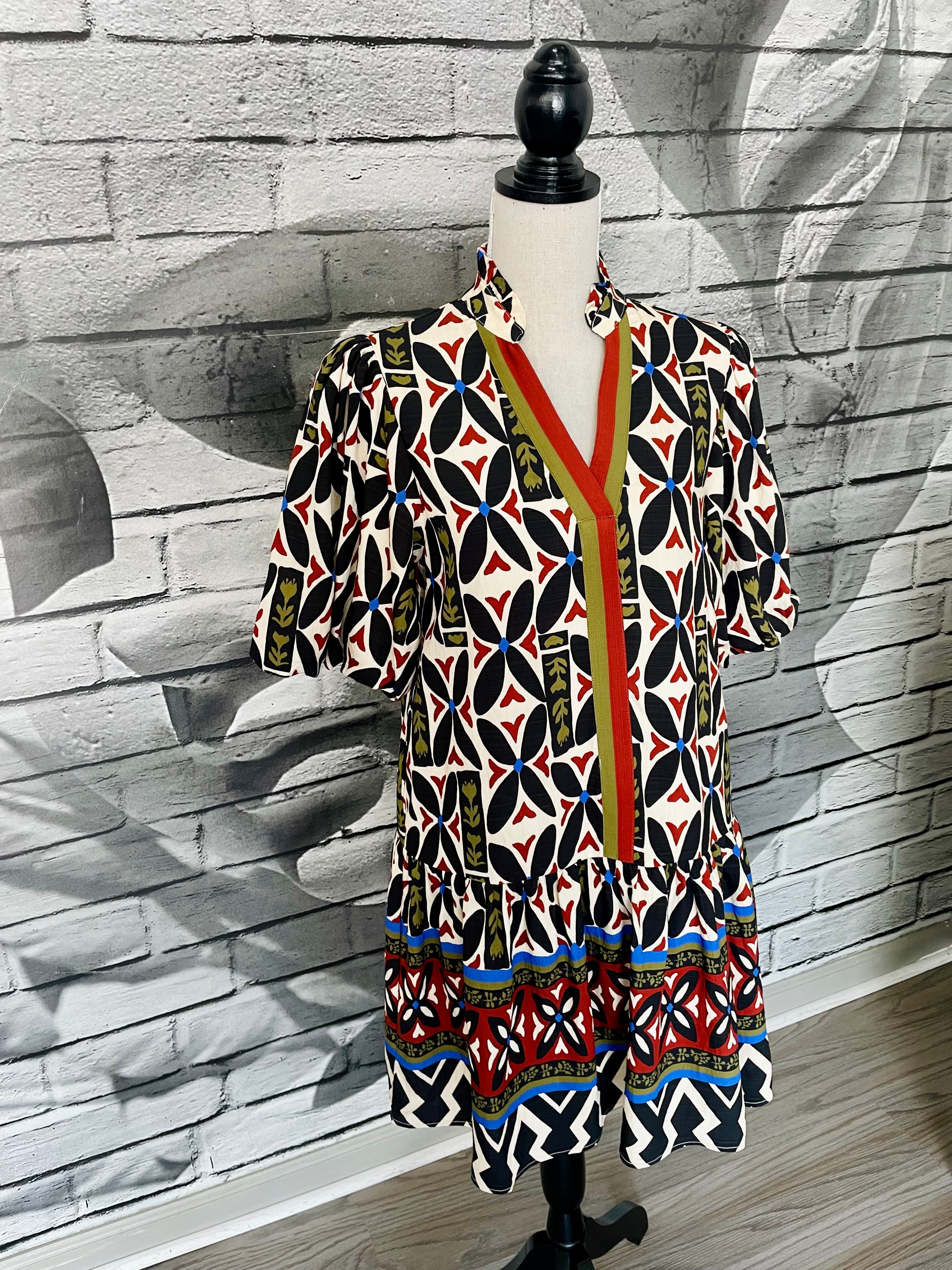 Julie Dress in Geometric