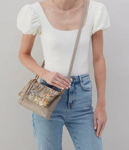 Darcy Hobo Double Crossbody in Taupe